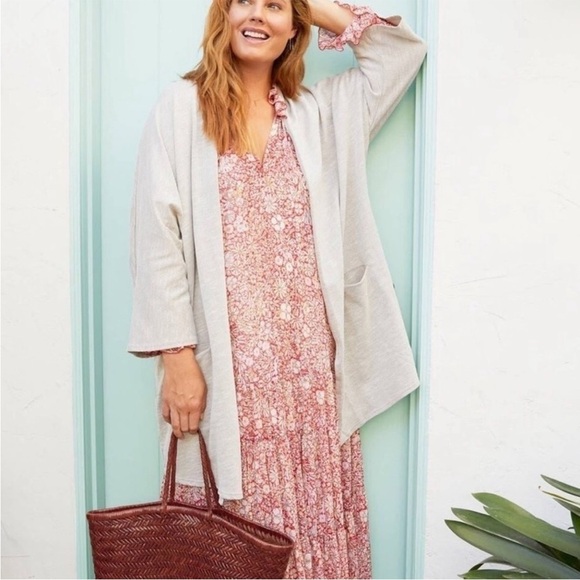 NWT Anthropologie Donni Sandwash Cardigan. Pockets. Ribbed. Lightweight. One Sz - Picture 1 of 11